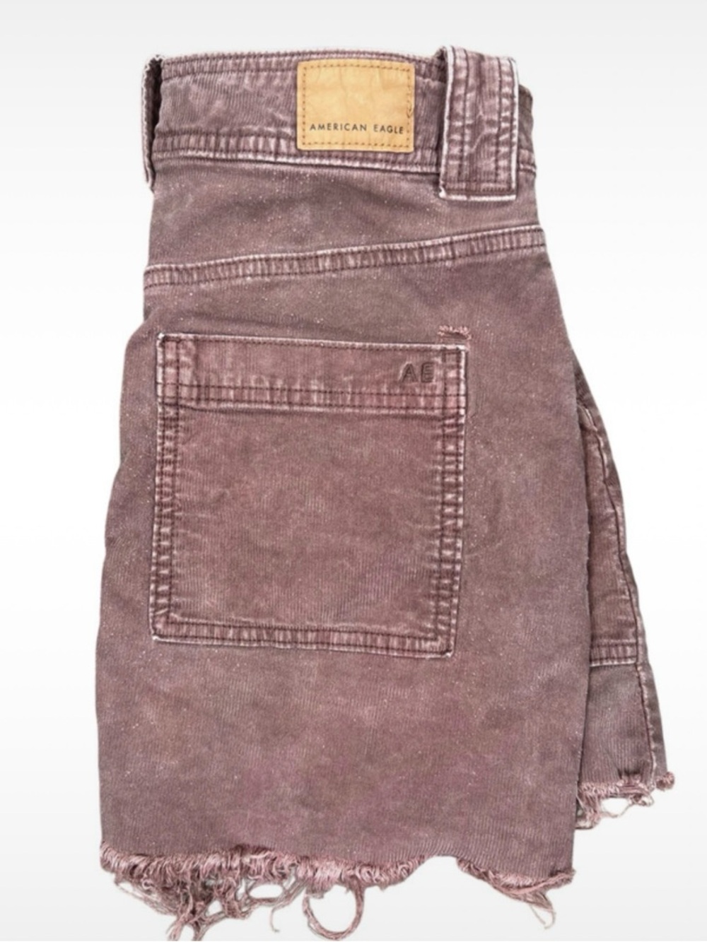 American Eagle Super High Rise Utility Cargo Mini Skirt Mauve Brown Size 6 - Picture 4 of 8
